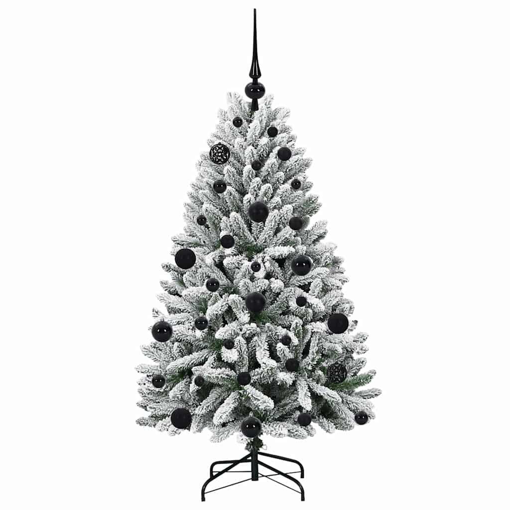 Konstgjord julgran 120 cm 150 LED-lampor Varmvit PVC och stål