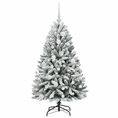Konstgjord julgran 120 cm 150 LED-lampor Varmvit PVC och stål