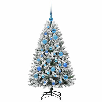 Konstgjord julgran 120 cm 150 LED-lampor Varmvit PVC och stål
