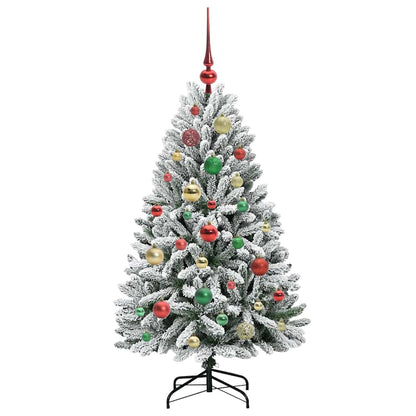 Konstgjord julgran 120 cm 150 LED-lampor Varmvit PVC och stål