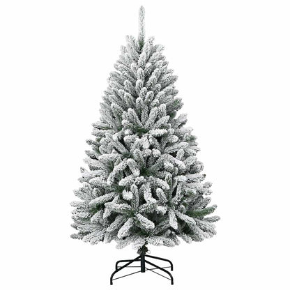 Konstgjord julgran 150 cm 150 LED-lampor Varmvit PVC och stål