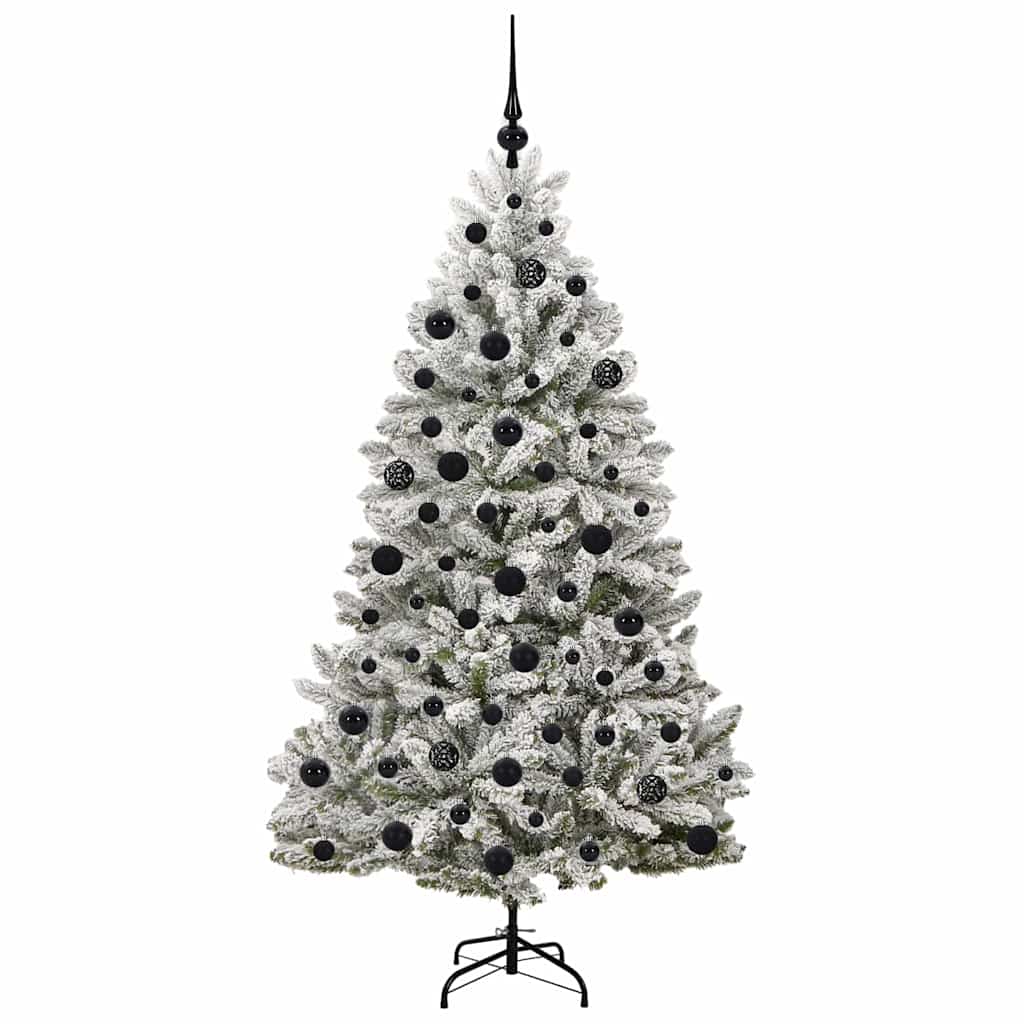 Konstgjord julgran 180 cm 300 LED-lampor Varmvit PVC och stål