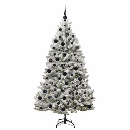 Konstgjord julgran 180 cm 300 LED-lampor Varmvit PVC och stål