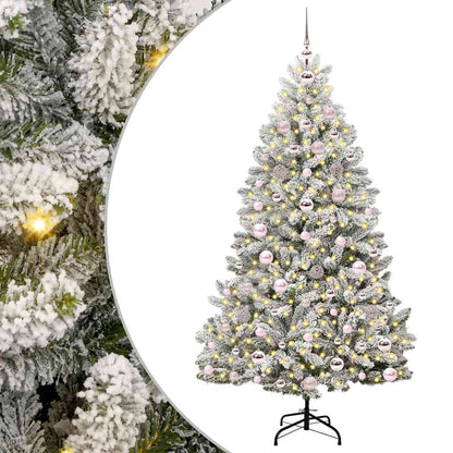 Konstgjord julgran 180 cm 300 LED-lampor Varmvit PVC och stål