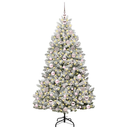 Konstgjord julgran 180 cm 300 LED-lampor Varmvit PVC och stål