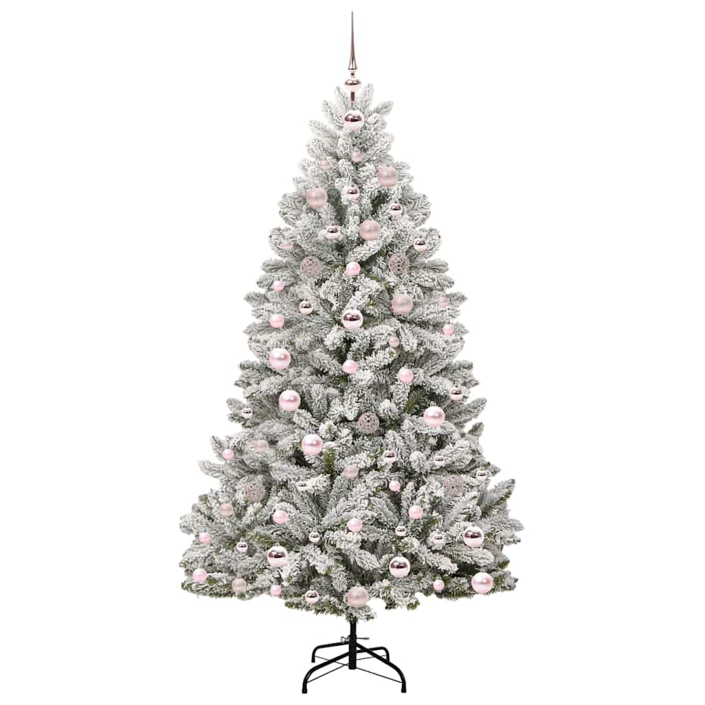 Konstgjord julgran 180 cm 300 LED-lampor Varmvit PVC och stål