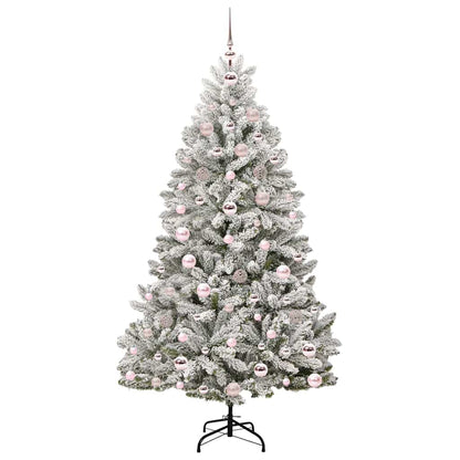 Konstgjord julgran 180 cm 300 LED-lampor Varmvit PVC och stål