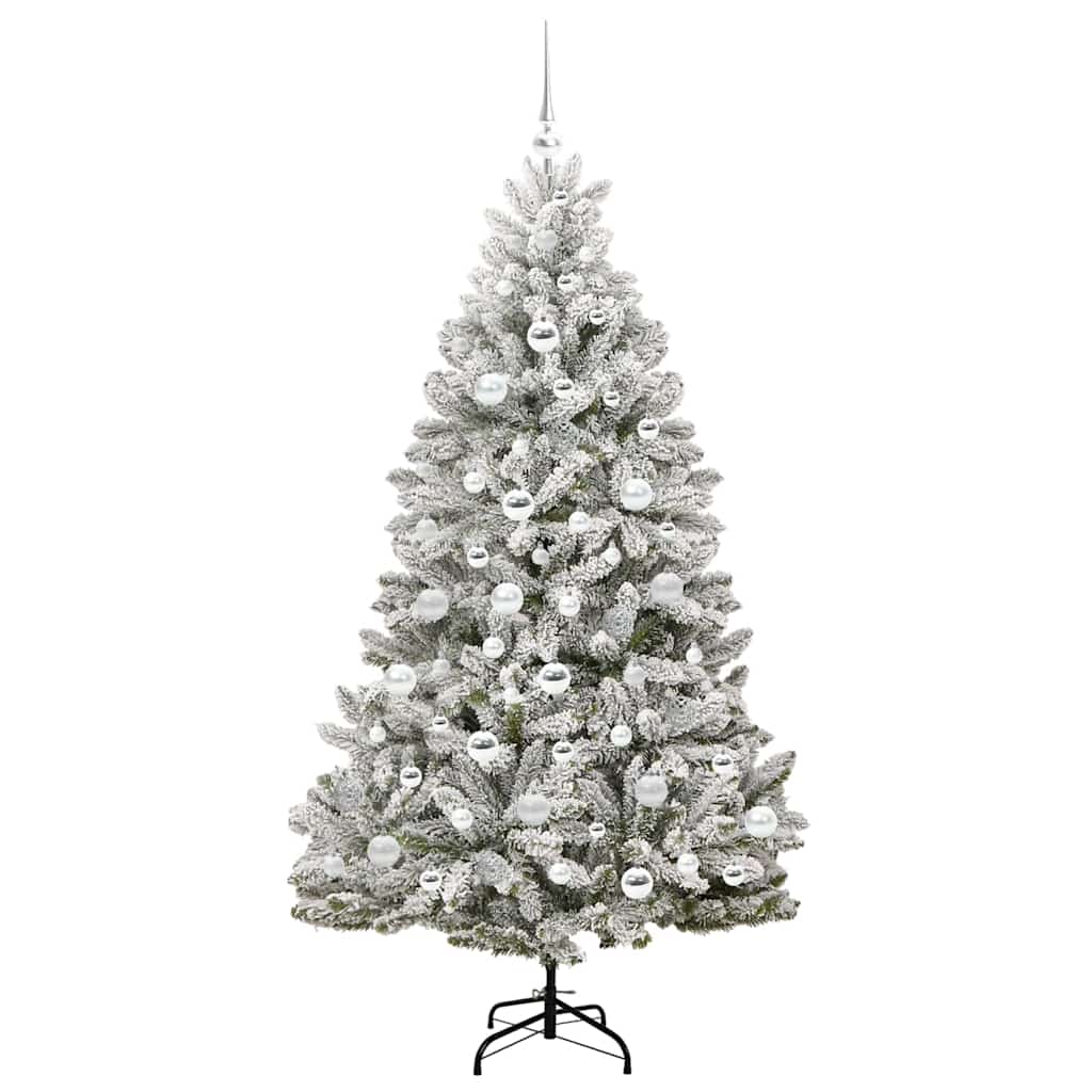 Konstgjord julgran 180 cm 300 LED-lampor Varmvit PVC och stål