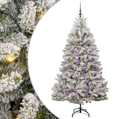 Konstgjord julgran 180 cm 300 LED-lampor Varmvit PVC och stål