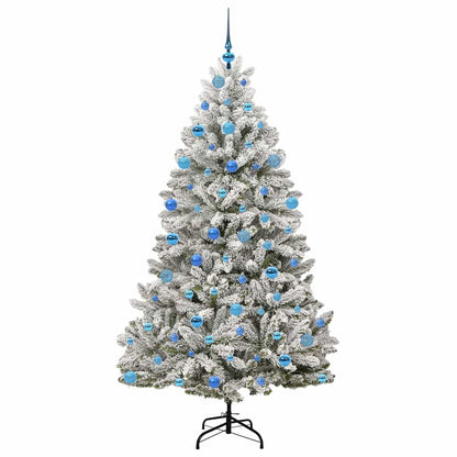 Konstgjord julgran 180 cm 300 LED-lampor Varmvit PVC och stål
