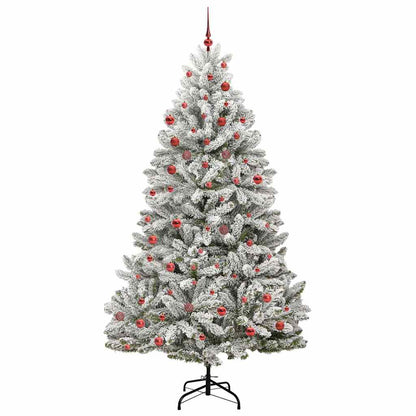 Konstgjord julgran 210 cm 300 LED-lampor Varmvit PVC och stål