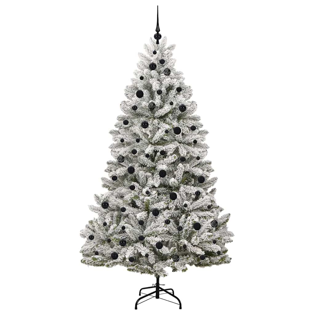 Konstgjord julgran 210 cm 300 LED-lampor Varmvit PVC och stål