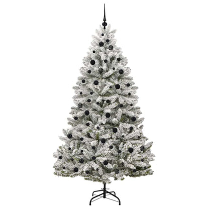 Konstgjord julgran 210 cm 300 LED-lampor Varmvit PVC och stål