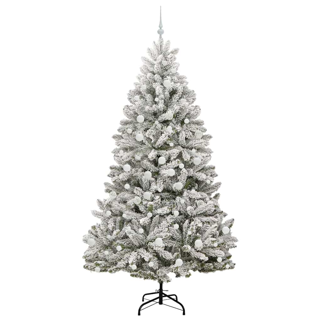 Konstgjord julgran 210 cm 300 LED-lampor Varmvit PVC och stål