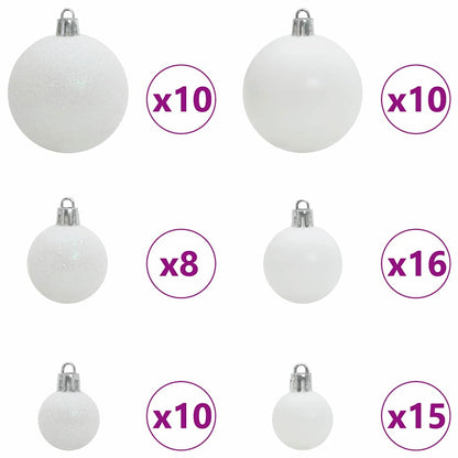 Konstgjord julgran 210 cm 300 LED-lampor Varmvit PVC och stål