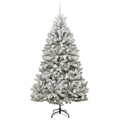 Konstgjord julgran 210 cm 300 LED-lampor Varmvit PVC och stål