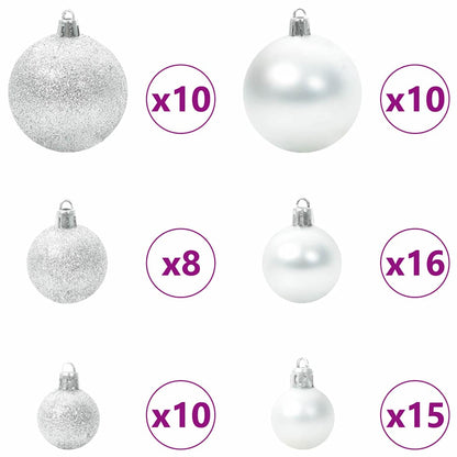 Konstgjord julgran 210 cm 300 LED-lampor Varmvit PVC och stål