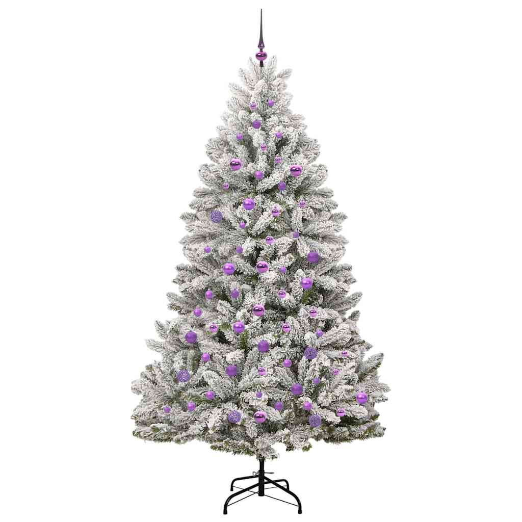Konstgjord julgran 210 cm 300 LED-lampor Varmvit PVC och stål