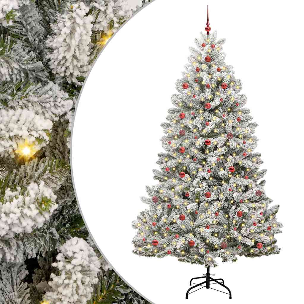 Konstgjord julgran 240 cm 300 LED-lampor Varmvit PVC och stål