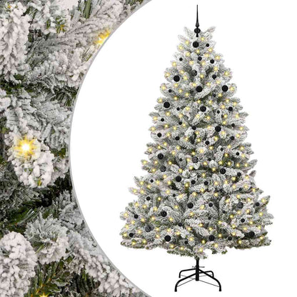 Konstgjord julgran 240 cm 300 LED-lampor Varmvit PVC och stål