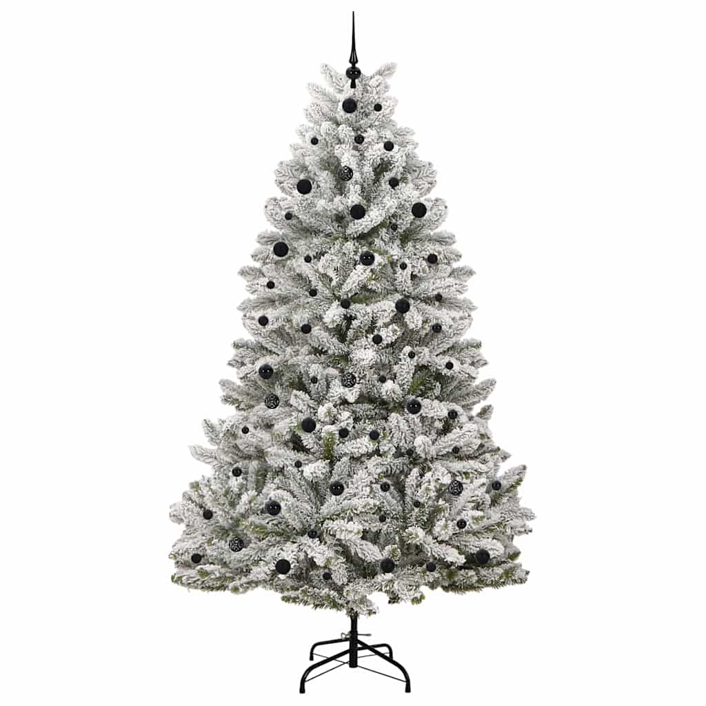 Konstgjord julgran 240 cm 300 LED-lampor Varmvit PVC och stål