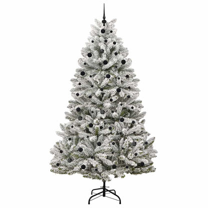 Konstgjord julgran 240 cm 300 LED-lampor Varmvit PVC och stål
