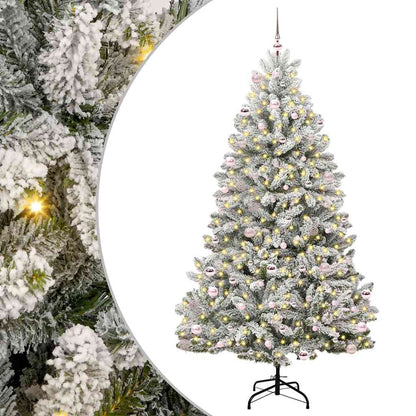 Konstgjord julgran 240 cm 300 LED-lampor Varmvit PVC och stål