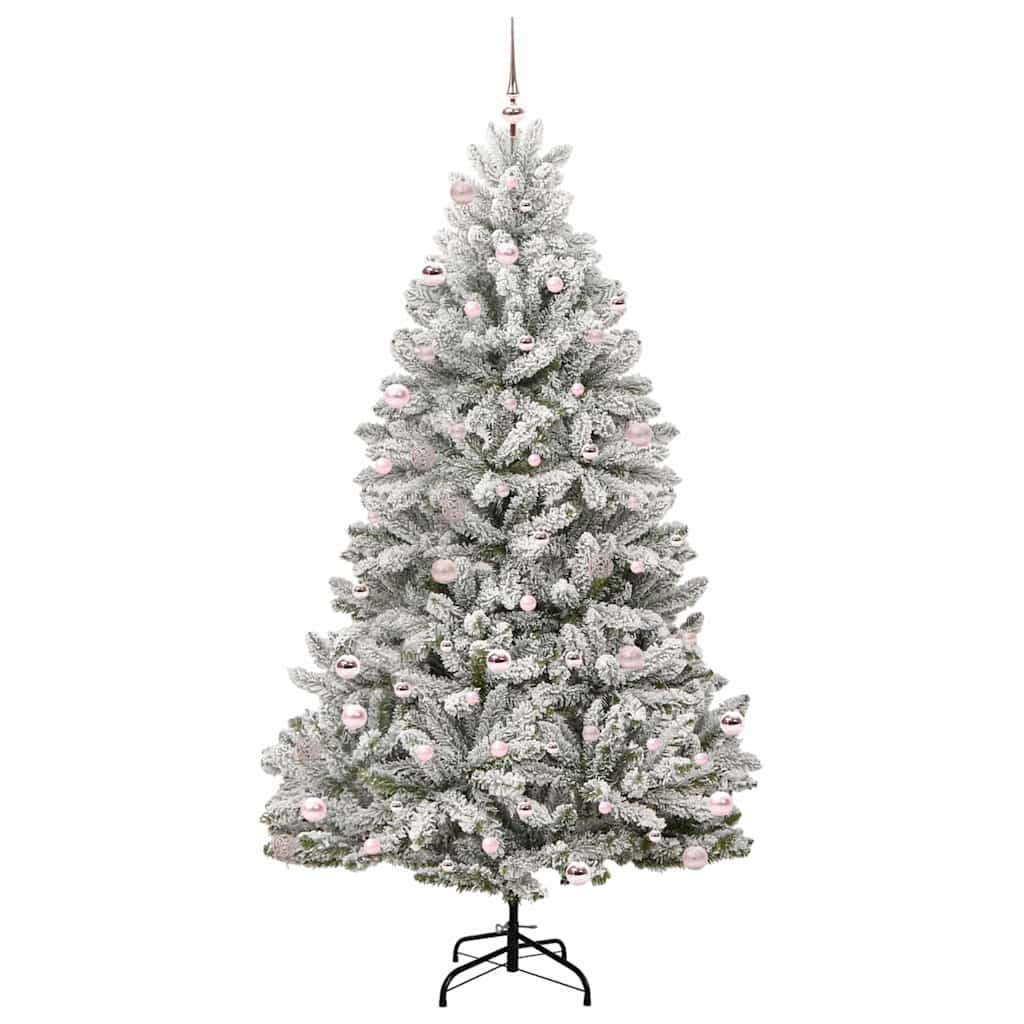 Konstgjord julgran 240 cm 300 LED-lampor Varmvit PVC och stål