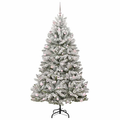 Konstgjord julgran 240 cm 300 LED-lampor Varmvit PVC och stål