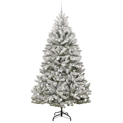 Konstgjord julgran 240 cm 300 LED-lampor Varmvit PVC och stål