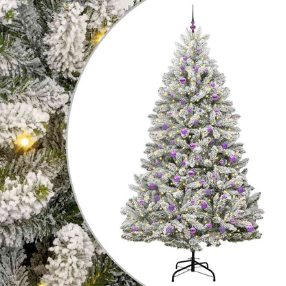 Konstgjord julgran 240 cm 300 LED-lampor Varmvit PVC och stål