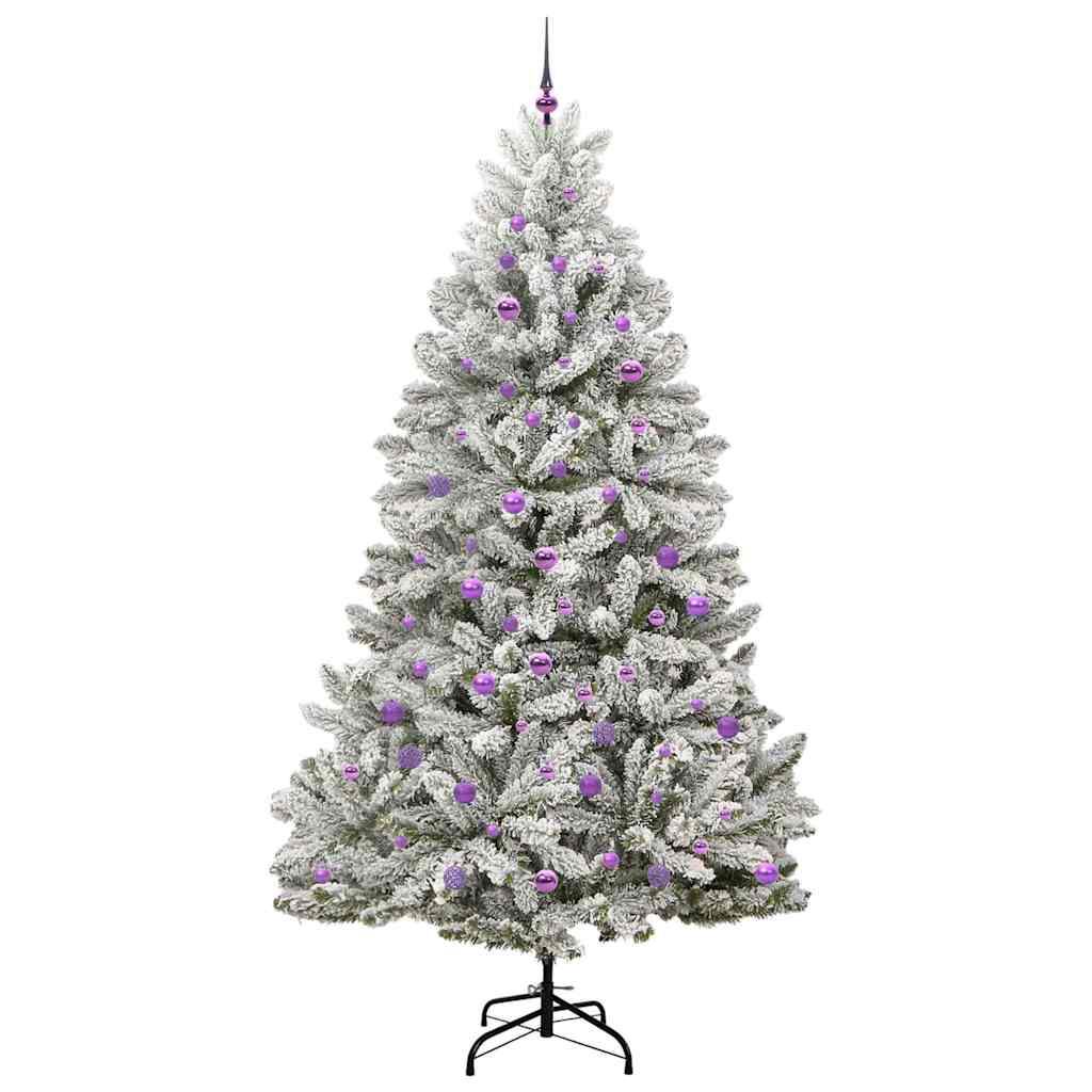 Konstgjord julgran 240 cm 300 LED-lampor Varmvit PVC och stål
