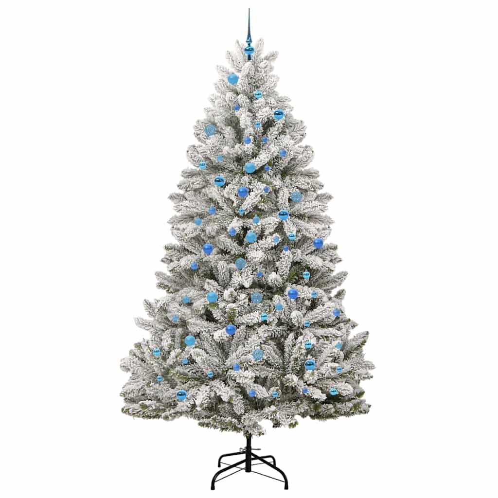 Konstgjord julgran 240 cm 300 LED-lampor Varmvit PVC och stål