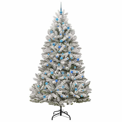 Konstgjord julgran 240 cm 300 LED-lampor Varmvit PVC och stål