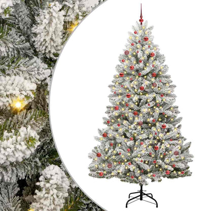 Konstgjord julgran 270 cm 300 LED-lampor Varmvit PVC och stål