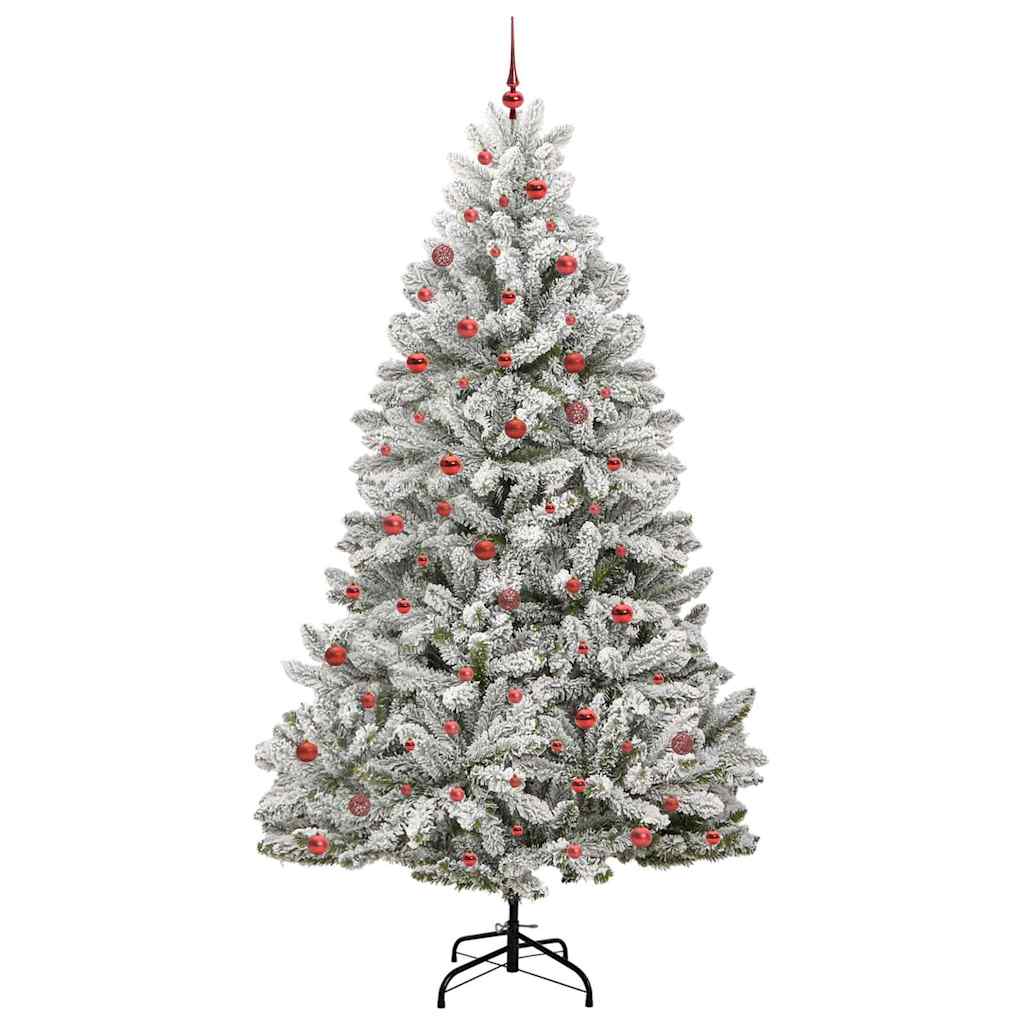 Konstgjord julgran 270 cm 300 LED-lampor Varmvit PVC och stål