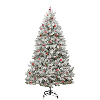 Konstgjord julgran 270 cm 300 LED-lampor Varmvit PVC och stål