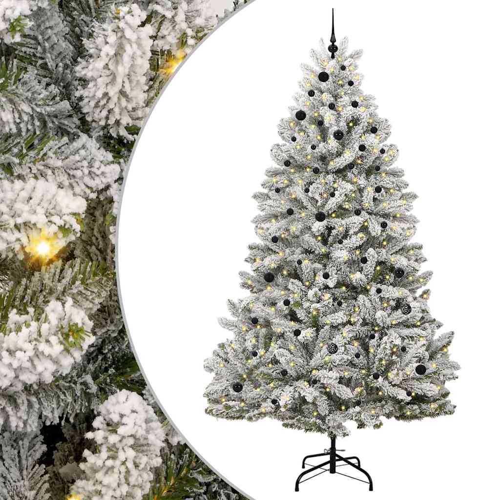 Konstgjord julgran 270 cm 300 LED-lampor Varmvit PVC och stål