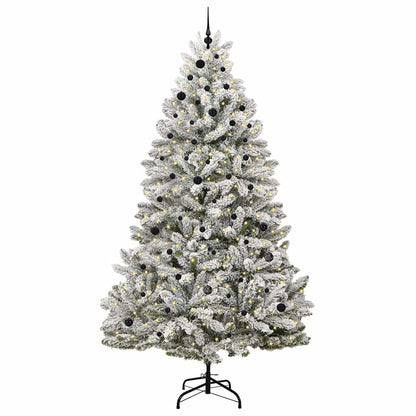 Konstgjord julgran 270 cm 300 LED-lampor Varmvit PVC och stål