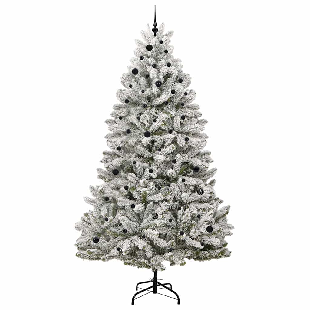 Konstgjord julgran 270 cm 300 LED-lampor Varmvit PVC och stål
