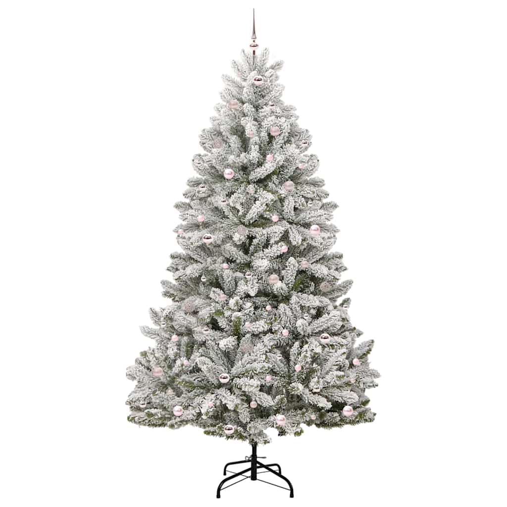 Konstgjord julgran 270 cm 300 LED-lampor Varmvit PVC och stål