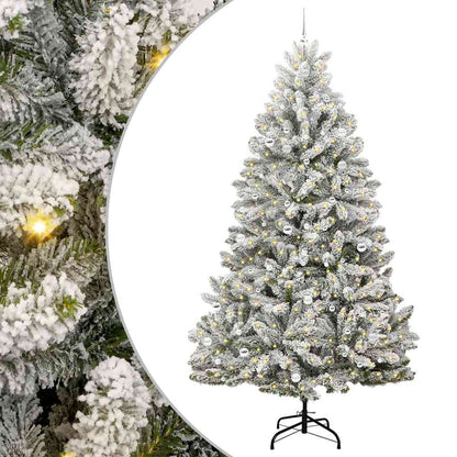 Konstgjord julgran 270 cm 300 LED-lampor Varmvit PVC och stål