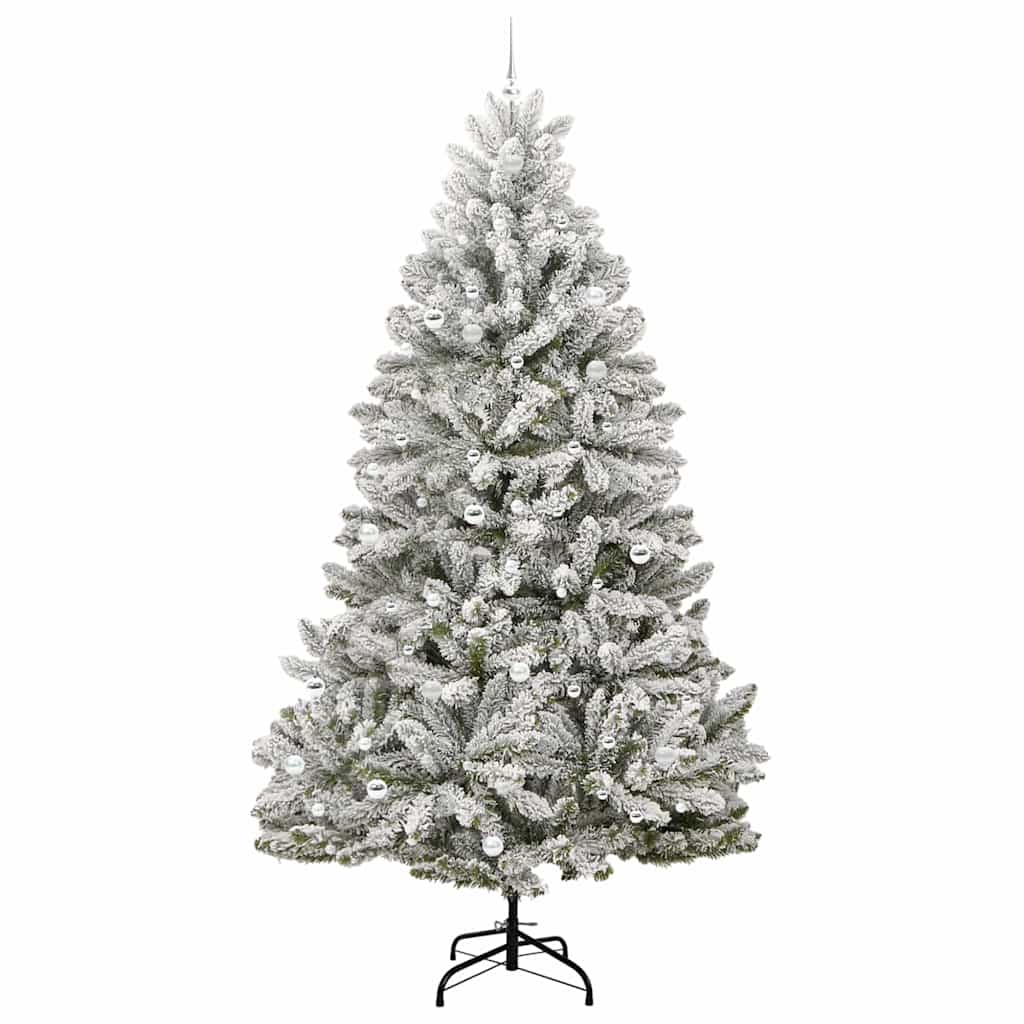 Konstgjord julgran 270 cm 300 LED-lampor Varmvit PVC och stål