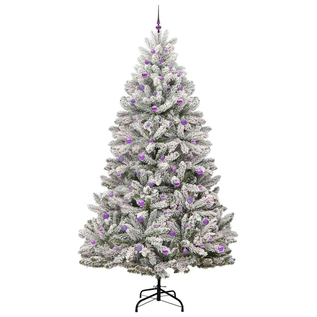 Konstgjord julgran 270 cm 300 LED-lampor Varmvit PVC och stål