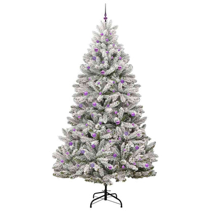 Konstgjord julgran 270 cm 300 LED-lampor Varmvit PVC och stål