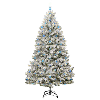 Konstgjord julgran 270 cm 300 LED-lampor Varmvit PVC och stål