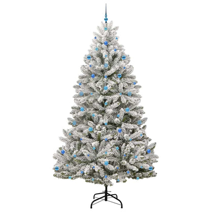Konstgjord julgran 270 cm 300 LED-lampor Varmvit PVC och stål
