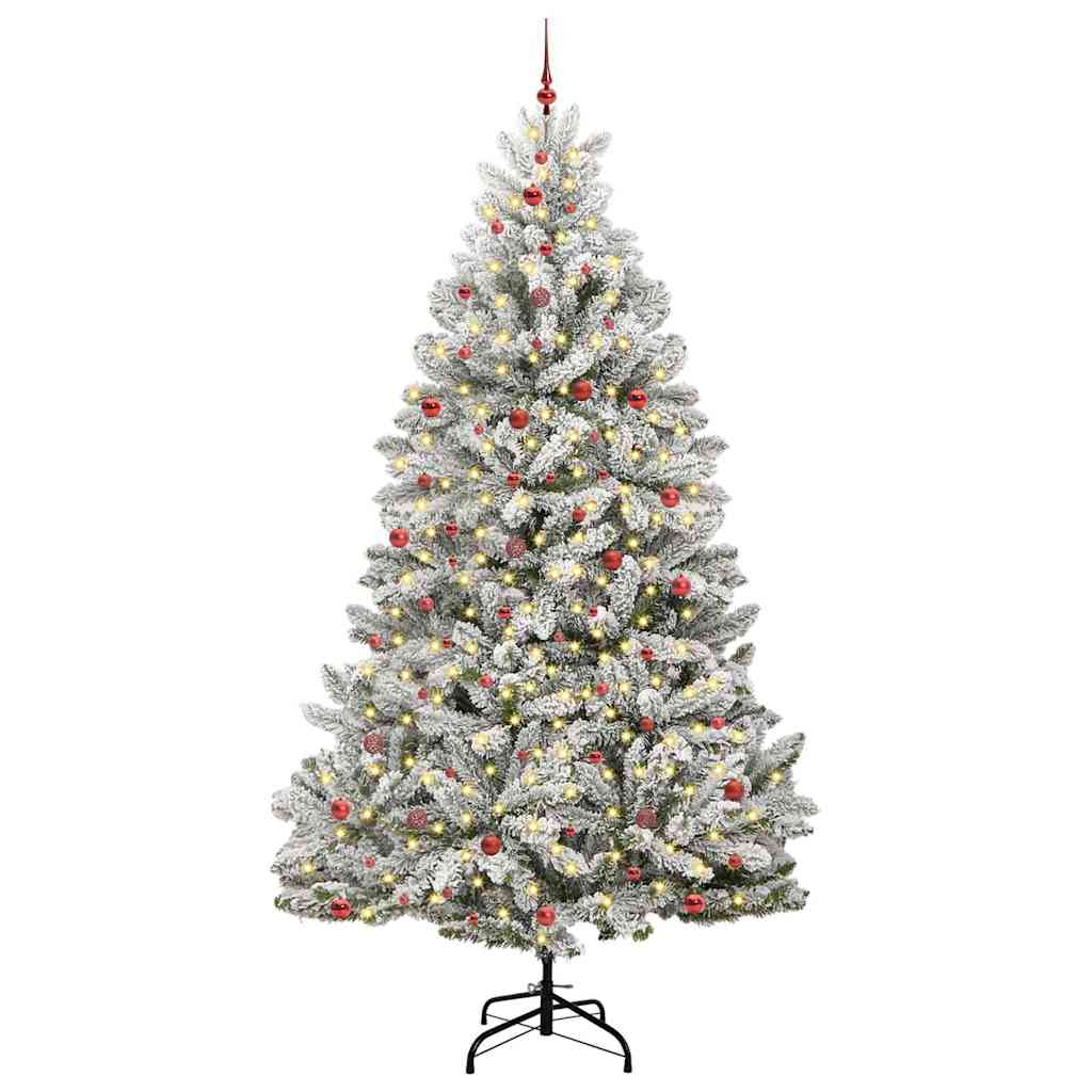Konstgjord julgran 300 cm 300 LED-lampor Varmvit PVC och stål