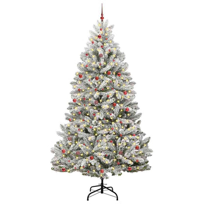 Konstgjord julgran 300 cm 300 LED-lampor Varmvit PVC och stål