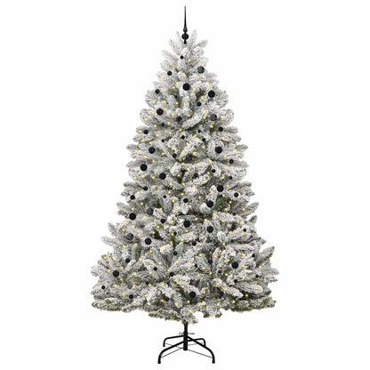 Konstgjord julgran 300 cm 300 LED-lampor Varmvit PVC och stål